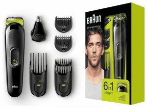 Braun 6 in 1 Beard Trimmer and Hair Clipper Kit MGK3021/3221