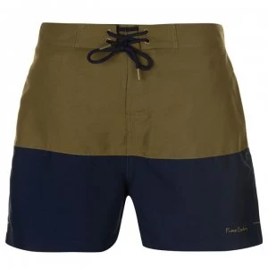 Pierre Cardin Cut and Sew Swim Shorts Mens - Khaki/Navy
