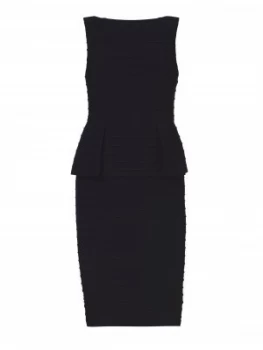 Adrianna Papell Matte Jersey Peplum Dress Black