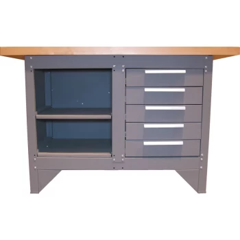 5-Drawer Cabinet & Shelved Workbench