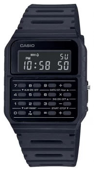 Casio Retro Calculator Black Resin Strap Black Watch