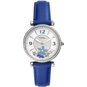 Fossil Carlie Two-Hand Blue Eco Leather Watch
