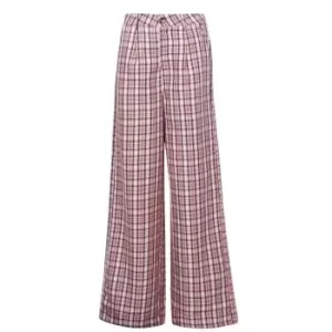 Daisy Street Laura Check Wide Trouser - Pink