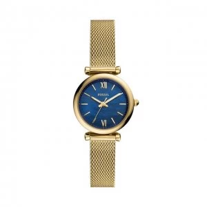 Fossil Blue And Gold 'Carlie Mini' Dress Watch - ES5020