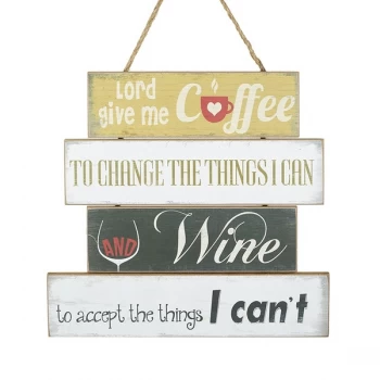 Lord Give Me Coffee.. Hanging Metal Sign By Heaven Sends