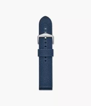 Fossil Men 22mm Blue Silicone Watch Strap