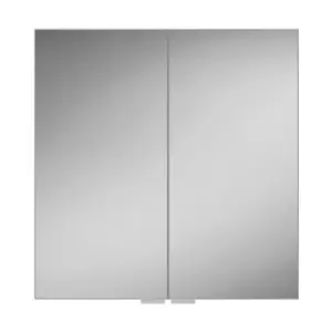 Eris 80 Aluminium Double Door Bathroom Cabinet 700mm H x 800mm W x 130mm D - HIB