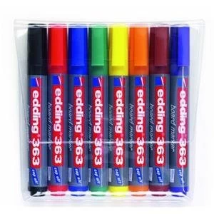 Original Edding 3638S Whiteboard Marker Chisel Tip 1 5mm Line Assorted Colour Pack of 8 Whiteboard Markers