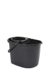 Whitefurze 15L Deluxe Mop Bucket, Black