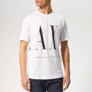 Armani Exchange AX Logo Oversized Print T-Shirt White Size L Men