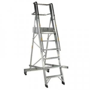 Slingsby Aluminium 6 Tread Folding Mobile Step Ladder 316030