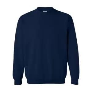 Gildan Childrens Unisex Heavy Blend Crewneck Sweatshirt (Pack Of 2) (L) (Navy)