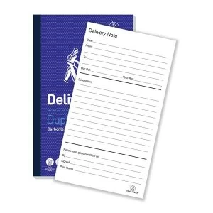 Challenge Taped Duplicate Book Carbonless Delivery Note 100 Sets 210x130mm Pack of 5