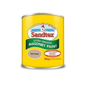 Sandtex Mid stone Masonry Paint 0.15L Tester pot