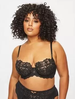 Ann Summers Bras The Icon Fuller Bust Non Pad Balcony - Black, Size 36H, Women