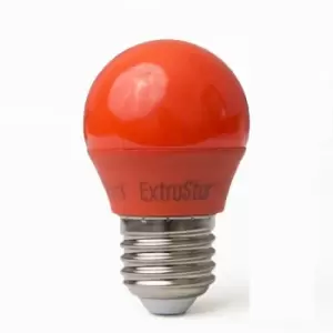 4W Red LED Golf Ball Modern Coloured Light Bulb E27