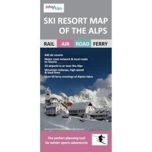 Ski Resort Map of the Alps Sheet map, folded 2016