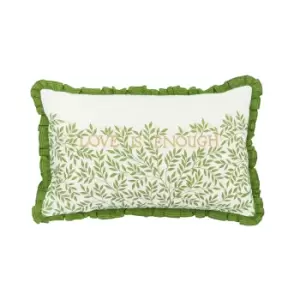 William Morris Lemon Tree/Willow Bough Embroidered Cushion 50cm x 30cm, Leaf Green