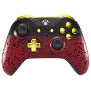 3D Red Shadow & Gold Xbox One S Controller