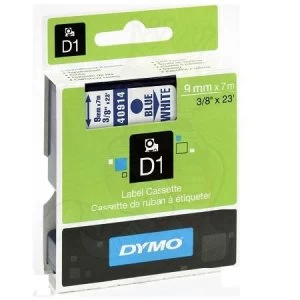 Dymo 40914 Black On White Label Tape 9mm x 7m