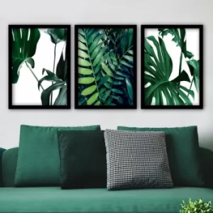 3SC101 Multicolor Decorative Framed Painting (3 Pieces)