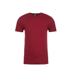 Next Level Adults Unisex Suede Feel Crew Neck T-Shirt (S) (Cardinal Red)