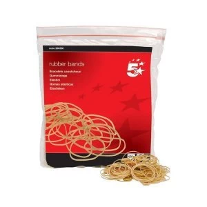 5 Star Office Rubber Bands No. 16 Each 63x1.5mm Approx 2000 Bands Bag 0.454KG