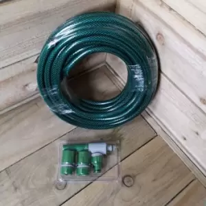 King Fisher - 15m Garden Hose and Spray Nozzle Set