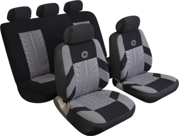 Car Seat Cover Precision - Set - Black/Grey 14402 REZISTANZ