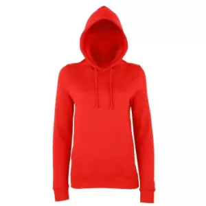 AWDis Just Hoods Womens/Ladies Girlie College Pullover Hoodie (XS) (Fire Red)
