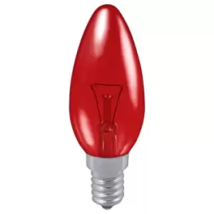 Crompton Lamps 40W Candle E14 Dimmable Fireglow Red