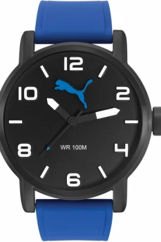 Mens Puma PU10414 ALTERNATIVE ROUND - Black blue Watch PU104141003