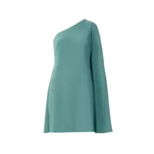 Adrianna Papell One Shoulder Cape Dress - Green