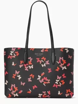 All Day Butterfly Large Tote - Black Multi. - One Size
