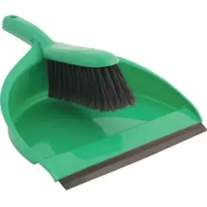 Plastic Dustpan & Soft Brush Set Green - Cotswold