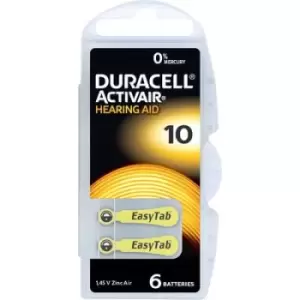 Duracell Activair 10 Hearing aid battery ZA 10 Zinc air 90 mAh 1.45 V 6 pc(s)