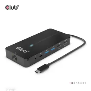 CLUB3D Type-C 7-in-1 hub with 2x HDMI, 2x USB Gen1 Type-A, 1x...