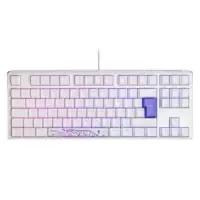 Ducky One 3 Classic TKL USB RGB Mechanical Gaming Keyboard Cherry Silent Red - Pure White UK Layout