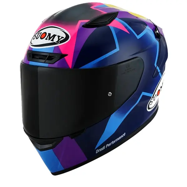 Suomy Track 1 Bastianini Replica ECE 22.06 Blue Purple Full Face Helmet 2XL