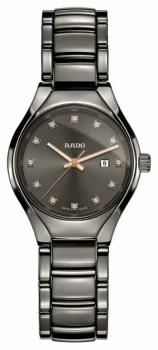RADO True Diamonds Plasma High-tech Ceramic Grey Dial Watch