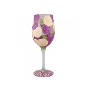 Coming Up Roses Wine Glass