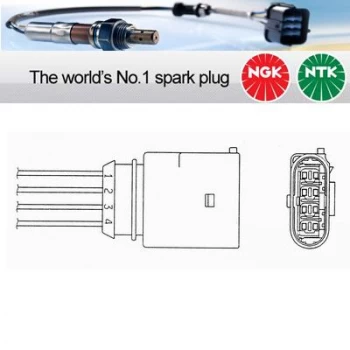 1x NGK NTK Oxygen O2 Lambda Sensor OZA510-V3 OZA510V3 (0413)