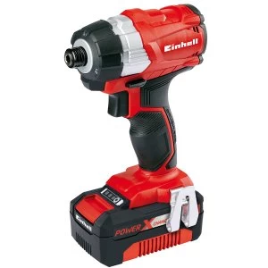 Einhell Power-X-Change 18V Cordless Brushless Impact Driver with 1 x 4.0AH Li-Ion Battery and Tool Bag