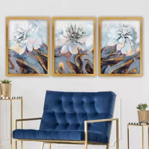 3AC175 Multicolor Decorative Framed Painting (3 Pieces)