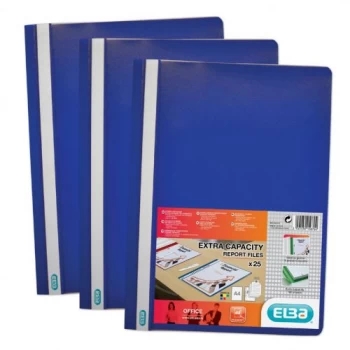 Elba A4 Clearview Folder Dark Blue Pack of 50