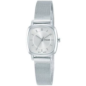 Pulsar PH8375X1 Ladies Stainless Steel Mesh Bracelet With Silver Dial 50M Watch
