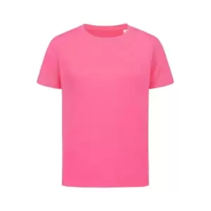 Stedman Childrens/Kids Sports Active T-Shirt (L) (Sweet Pink)