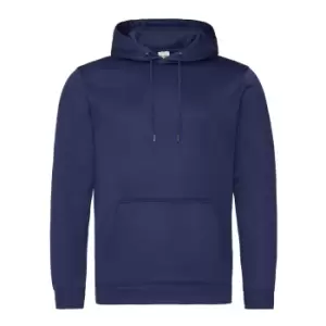 AWDis Adults Unisex Polyester Sports Hoodie (S) (Oxford Navy)