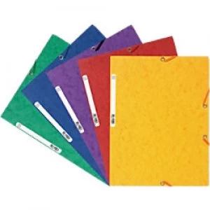 Exacompta 3 Flap Folder 55515E A4 Assorted Glossy Card 24 x 32cm Pack of 50