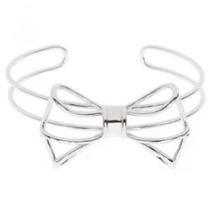 Ted Baker Ladies Silver Plated Ginesa Geometric Bow Cuff